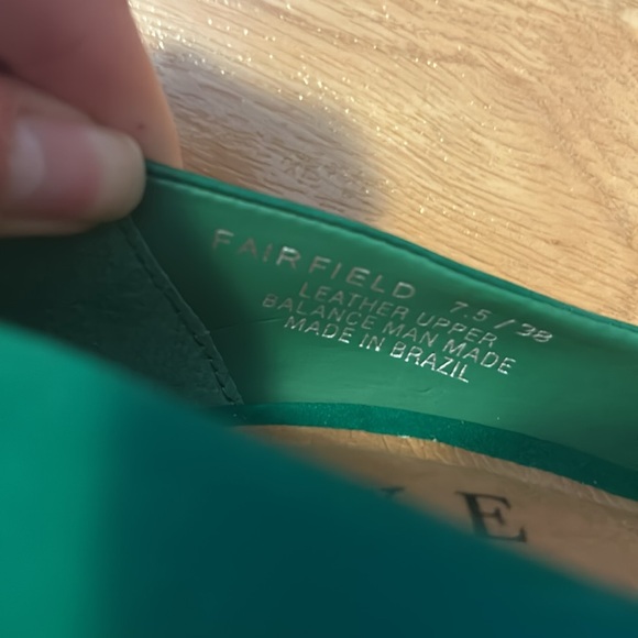 JustFab Luxe Fairfield Green Suede Leather Heels, Size 7.5/38 - Picture 7 of 9